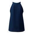 thumbnail image 5 of Pntutb tops para mujeres mujeres verano Casual malla Patchwork pieza Color sólido Halter cuello redondo blusa suelta pulóver top Pntutb Pntutb-2242, 5 of 5