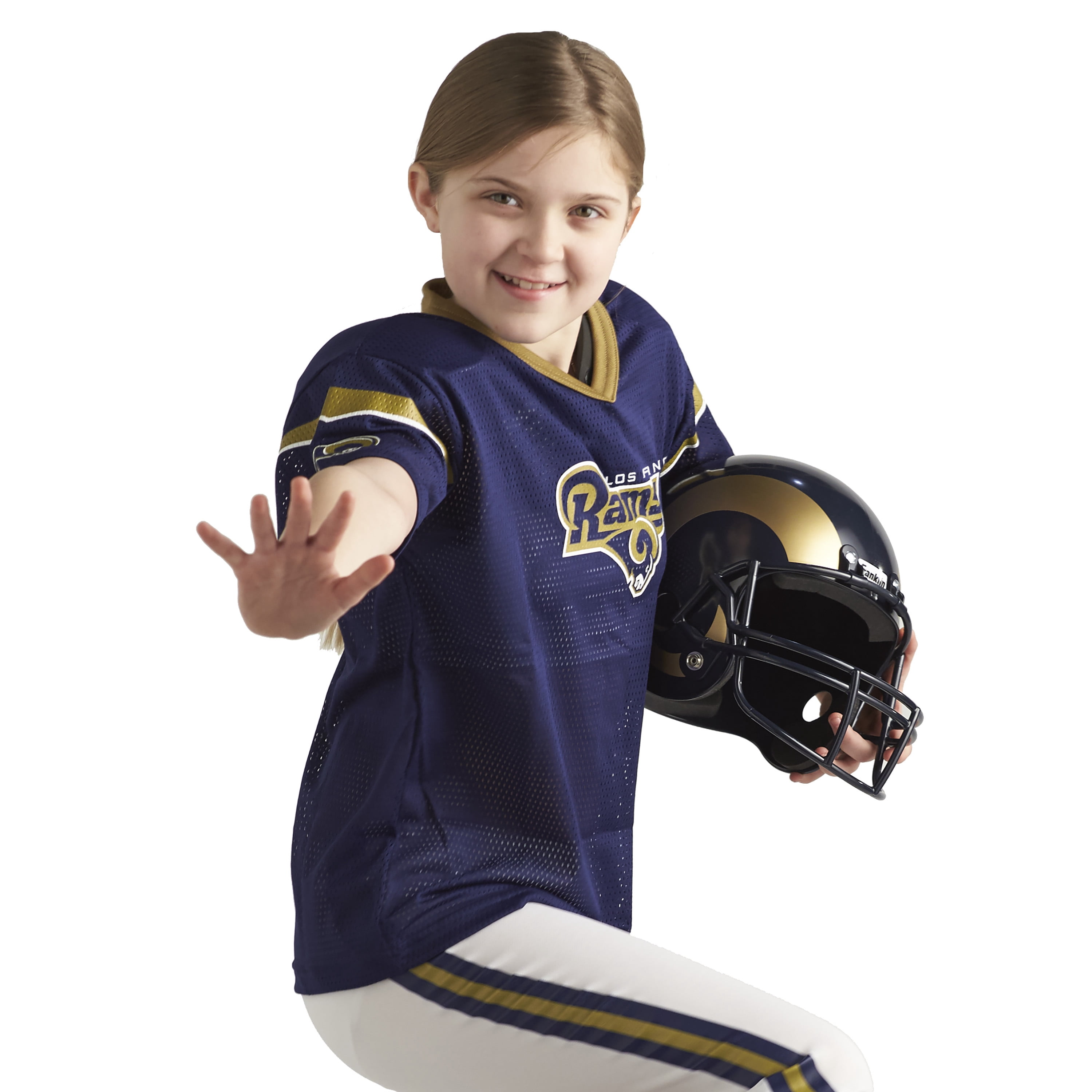 Franklin Sports NFL Los Angeles Rams Youth Licensed Deluxe Uniform Set, Medium