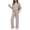 Beige, variant on Lounge Sets for Women Soft Vacation Outfit Long Sleeve Tops and Wide Leg Pants Loose Fit Matching Lounge Sets Fall Fashion Beige 3XL
