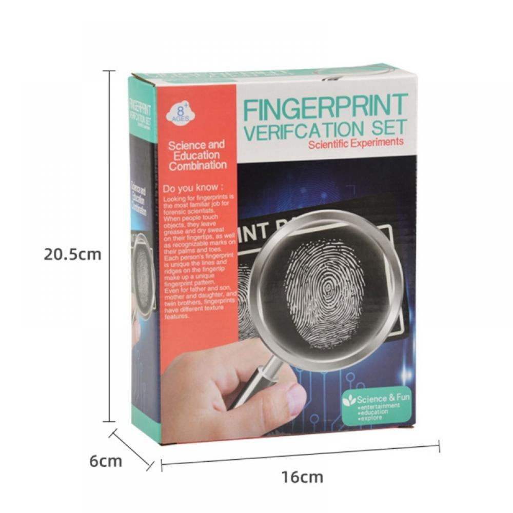 Detective Fingerprint Kit Science Forensic Educational Kids Birthday Gift 