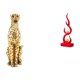 thumbnail image 1 of Escultura De Guepardo Con Llama Dorada, Figura De Resina De Animal, Centro De Mesa Moderno, Adorno Abstracto De Fuego, Decoración Decorativa Para Oficina Y Hogar, Regalo, 1 of 8