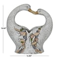 thumbnail image 3 of DecMode 15" x 16" Indoor Outdoor Gray Fiberglass Duck Planter with Stone Mosaic Design, 3 of 8