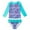 A05, variant on Kids Girls Rashguard Swimsuit UV 50+ Long Sleeve Two Piece Beach Sport Swimwear for 2-3 Years