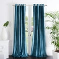 thumbnail image 3 of SAFAVIEH Moony Grommet Curtain Window Panel, 52" x 96", Blue, 3 of 5