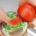 thumbnail image 2 of Éplucheur de Fruits 3-en-1 Trancheuse de Légumes en Acier Inoxydable Poignée Rotative Déchiqueteuse de Cuisine, Vert, 2 of 9