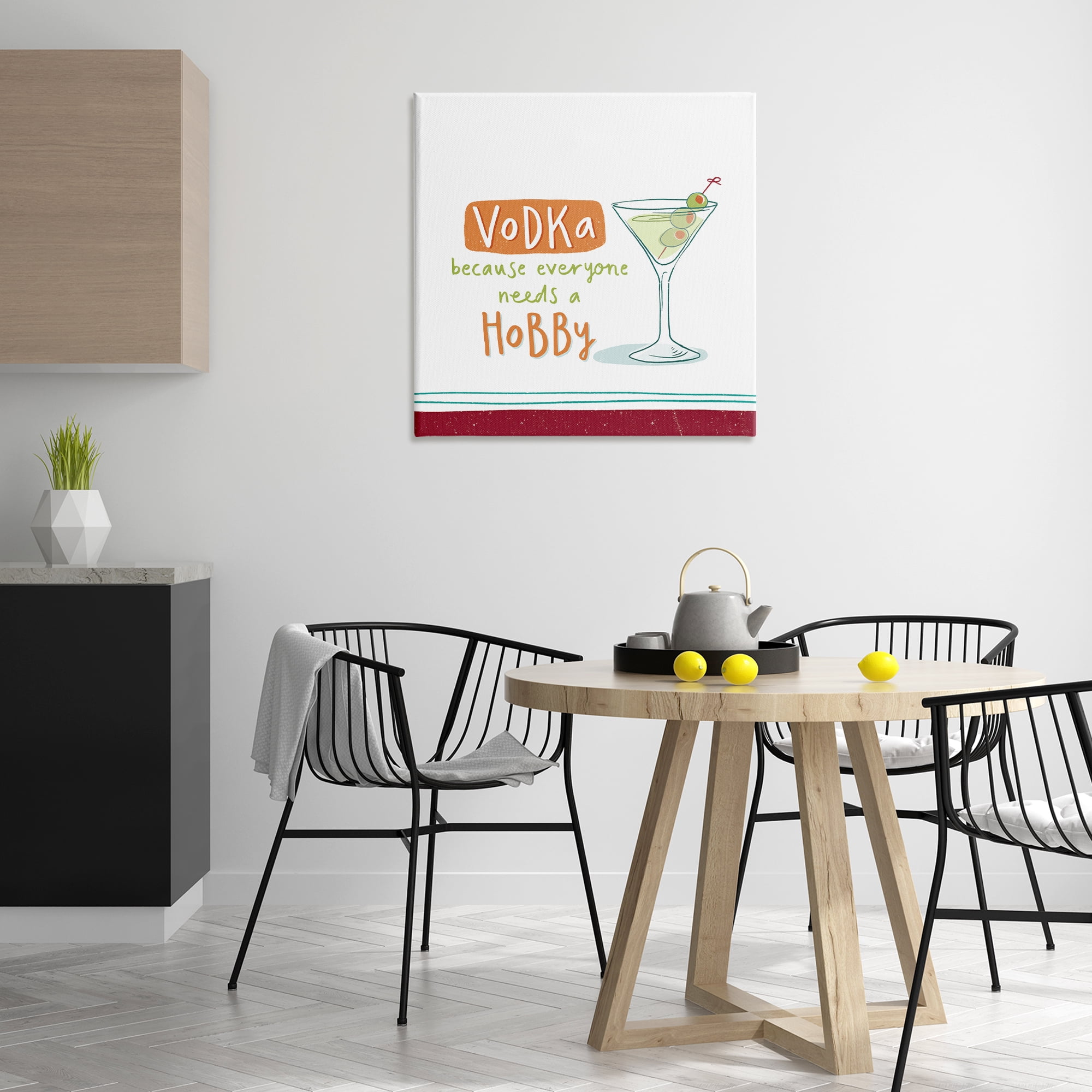 Stupell Industries Funny Vodka Phrase Food & Beverage Painting Wrapped Canvas Art Print Wall Art, 30 x 30