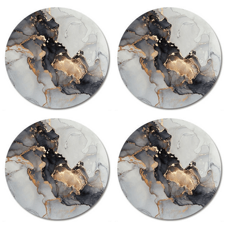 

Print Drink Coasters - Marble Pattern Cork Round Coaster used for Home Outdoor Restaurant Decoration Housewarming Gift Style 2