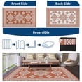 thumbnail image 4 of Garvee 9'x18' Outdoor Rug Boho Classic Outdoor Carpet, Reversible Plastic Outdoor Area Rugs Waterproof Straw Patio Rug RV Camping Mat for Deck, Porch, Beach, Backyard, Orange, 4 of 7