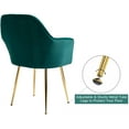 thumbnail image 4 of AVAWING Modern Living Dining Room Accent Arm Chairs Set of 2, Upholstered Seat, Golden Legs, Green, 4 of 7