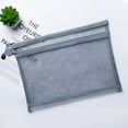 thumbnail image 2 of Yonrjhukm Transparent Double-layer Mesh Pencil Case, Zippered Storage Bag for Test Papers and Pens, Durable Nylon, Multiple Compartments, Ideal for Home and Office Supplies, 2 of 4