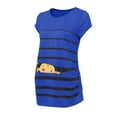 thumbnail image 4 of asdoklhq Maternity Clothes for Women,Cute Funny Baby Print Striped Short Sleeve T-shirt Pregnant Tops, 4 of 5