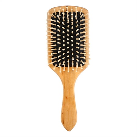 Peine para el cabello, Dekaim Peines de madera natural Paleta Cuidado del cuero cabelludo Cojín saludable Airbag Masaje Cepillo para el cabello 2 colores(Negro)
