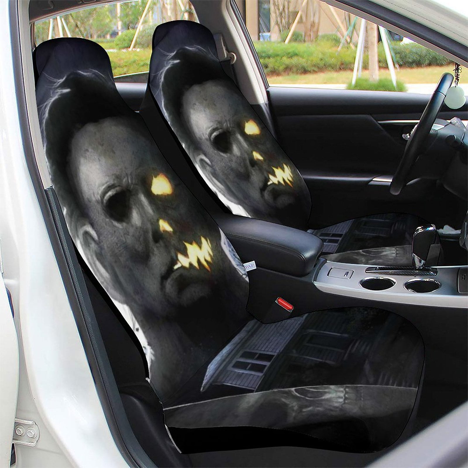 Michael Myers Fire Car Seat Covers Vehicle Front Seat Protector