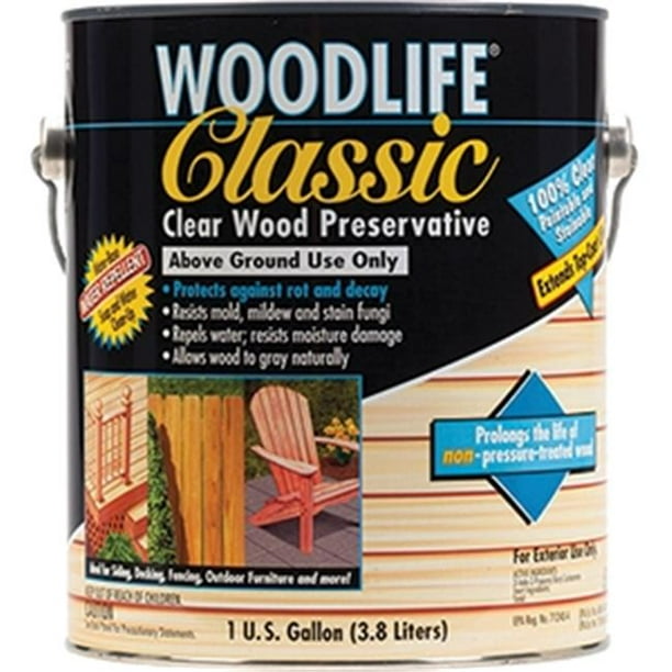 Woodlife Classic Clear WaterBased Wood Preservative 1 gal. Case Of