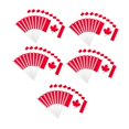 thumbnail image 1 of 50 banderines de mano pequeños, decorativos, para niños y adultos, con varilla, de una sola cara. Canadá, 1 of 8