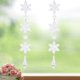 thumbnail image 4 of 10 cadenas de cristal de copo de nieve, decoración de ventana de hilo colgante de vidrio DIY (colgante puntiagudo), 4 of 10