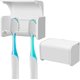 thumbnail image 1 of Crday Paquete de 2 soportes para cepillos de dientes montados en la pared con cubierta para botiquín, regalo de ducha, 1 of 5