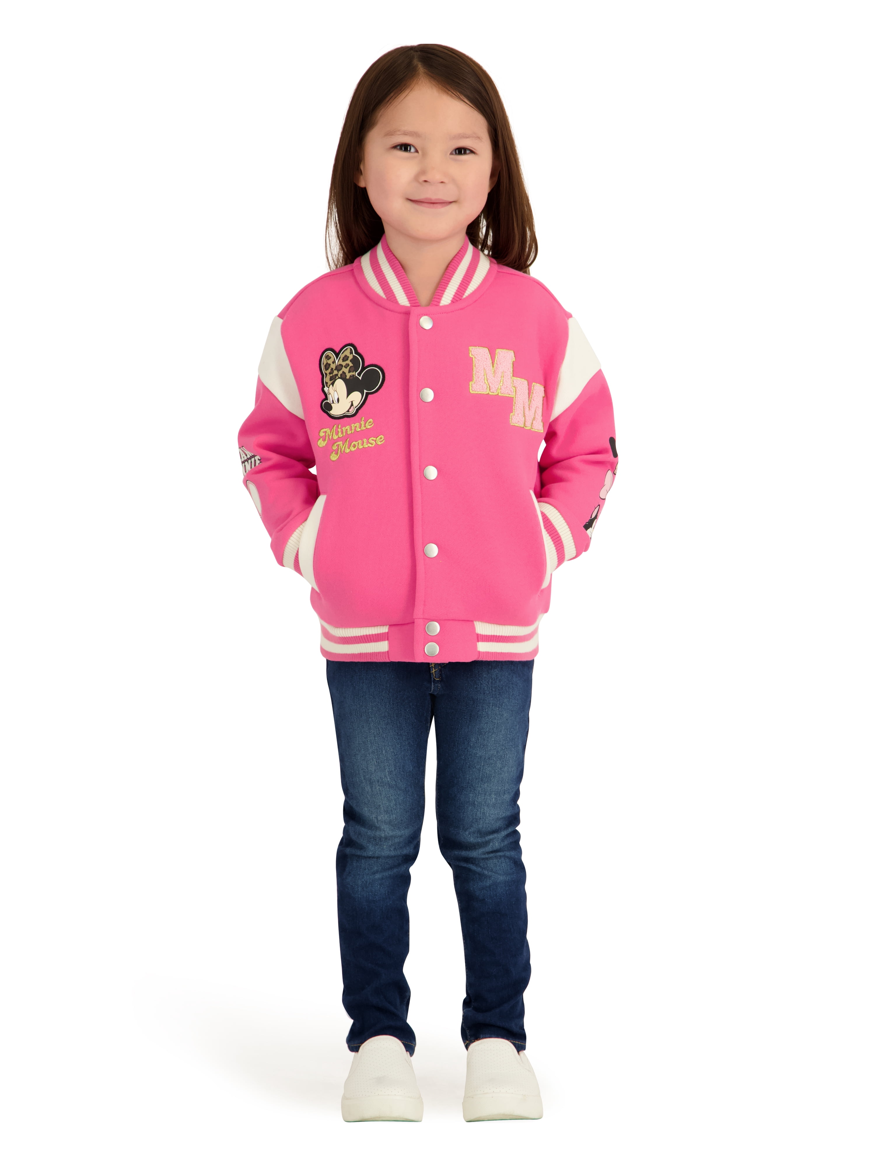 Minnie Mouse Toddler Girl Bomber Jacket, Sizes 12M-5T