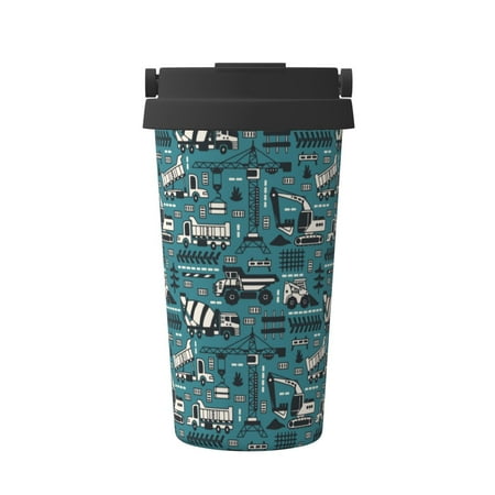 

Adobk Modern Excavator Print Stainless Steel Coffee Mug -Vacuum Insulated Coffee Tumbler - Leakproof Travel Mugs Insulated for Hot & Cold Drinks