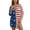 American Flag, variant on Women Swimsuit Coverup Plus Size Shirt Dress Button Bathing Suit Cover Up Sexy Swimwear Coverups Swim Dress Long Sleeve Blouse Top Beach Vacation Outfits, Flag of the Dominican Republic
