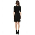 thumbnail image 3 of M Missoni Women's Solid Ribstitch V-Neck Short Sleeve Dress, Black, 38 (US 2), 3 of 3