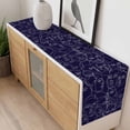 thumbnail image 4 of Abstract Style Table Runner - 60 Inch Long, Kitchen Dining Table Runner Dresser Scarves, Face Line Modern Character Art Navy Blue Farmhouse Decor for Coffee Tables Wedding Party Banquet, 4 of 8