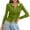 Green, variant on Women's Double Zip Ribbed Knit Cardigan Tight Fitting Crop Top With Collar Loose Fit,Black A