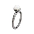 thumbnail image 2 of Bague en Perles de Culture d'Eau Douce en Argent Sterling Plaqué Ruthénium Noir, 2 of 4
