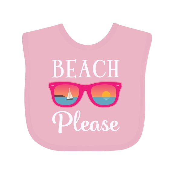 Inktastic Beach Please Sunglasses Girls Baby Bib
