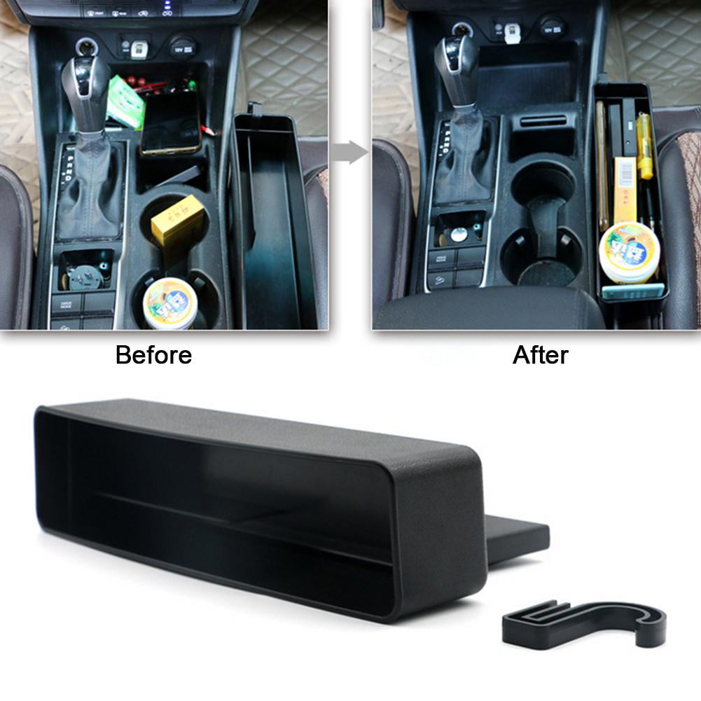 multi-function car leak-proof leather gap box LJCDP Car seat quilting storage box black 