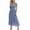 Blue, variant on Women's Summer Midi Tulles Dress Sleeveless Smocked Squares Neck Tiered Ruffle Flowy Party Wedding Guest Dress Long Maxi Sundress Modest Dress Blue XXL