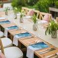 thumbnail image 3 of Blue Beach Coastal Cloth Napkins, Summer Ocean Seaside Nautical Washable and Reusable Dinner Napkins Set of 4, Table Napkin for Kitchen Party Birthday Wedding Hotel Housewarming 20"x20", 3 of 8
