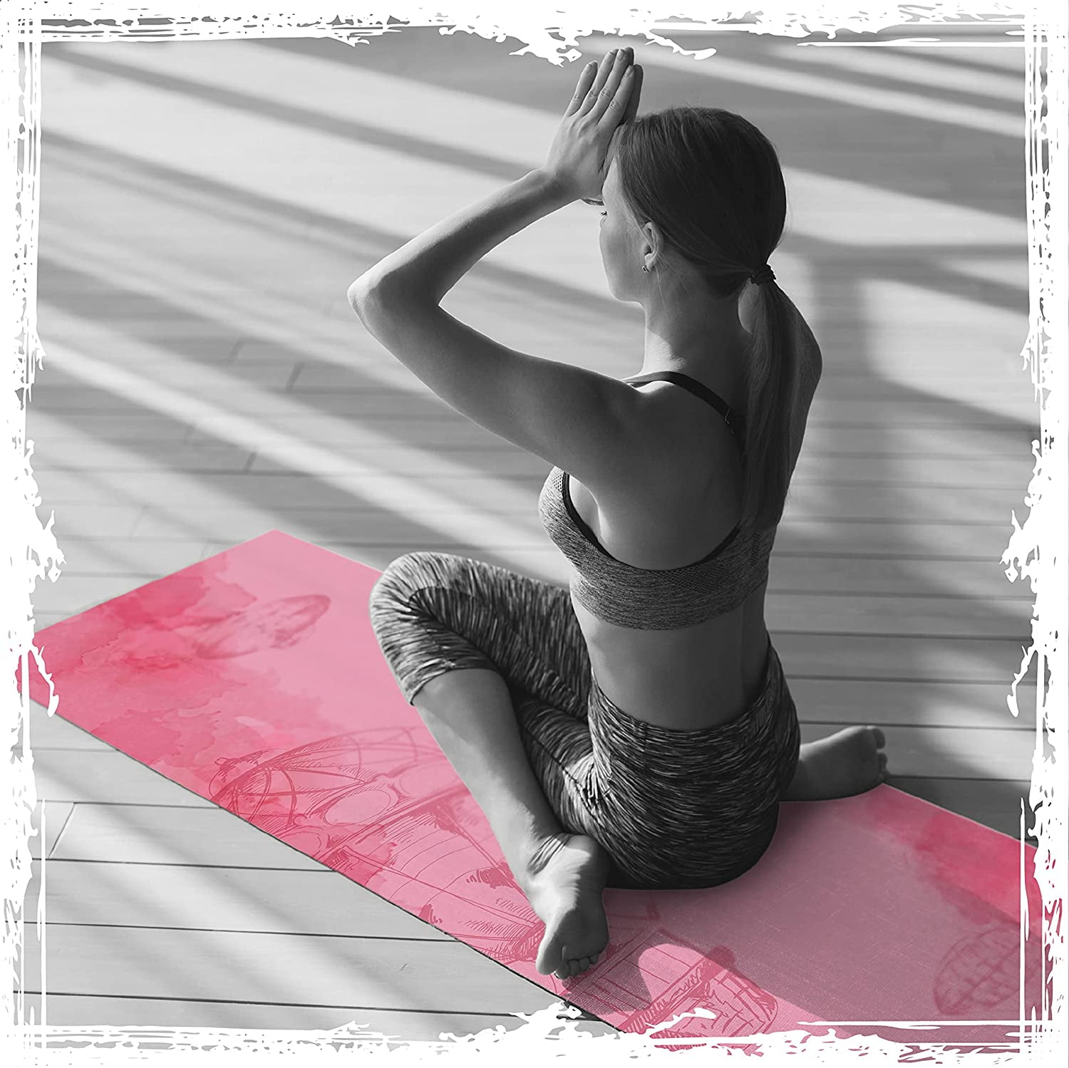 Millenti Yoga Mat Gym Mats - 6mm Thick Suede Texture Material,  Premium-Design Print, Non-Slip Exercise Mat - Dense Cushioning for Home  Workouts, Pilates, 72 x 24 x ¼”, Journey Pink, YMA01PGY 