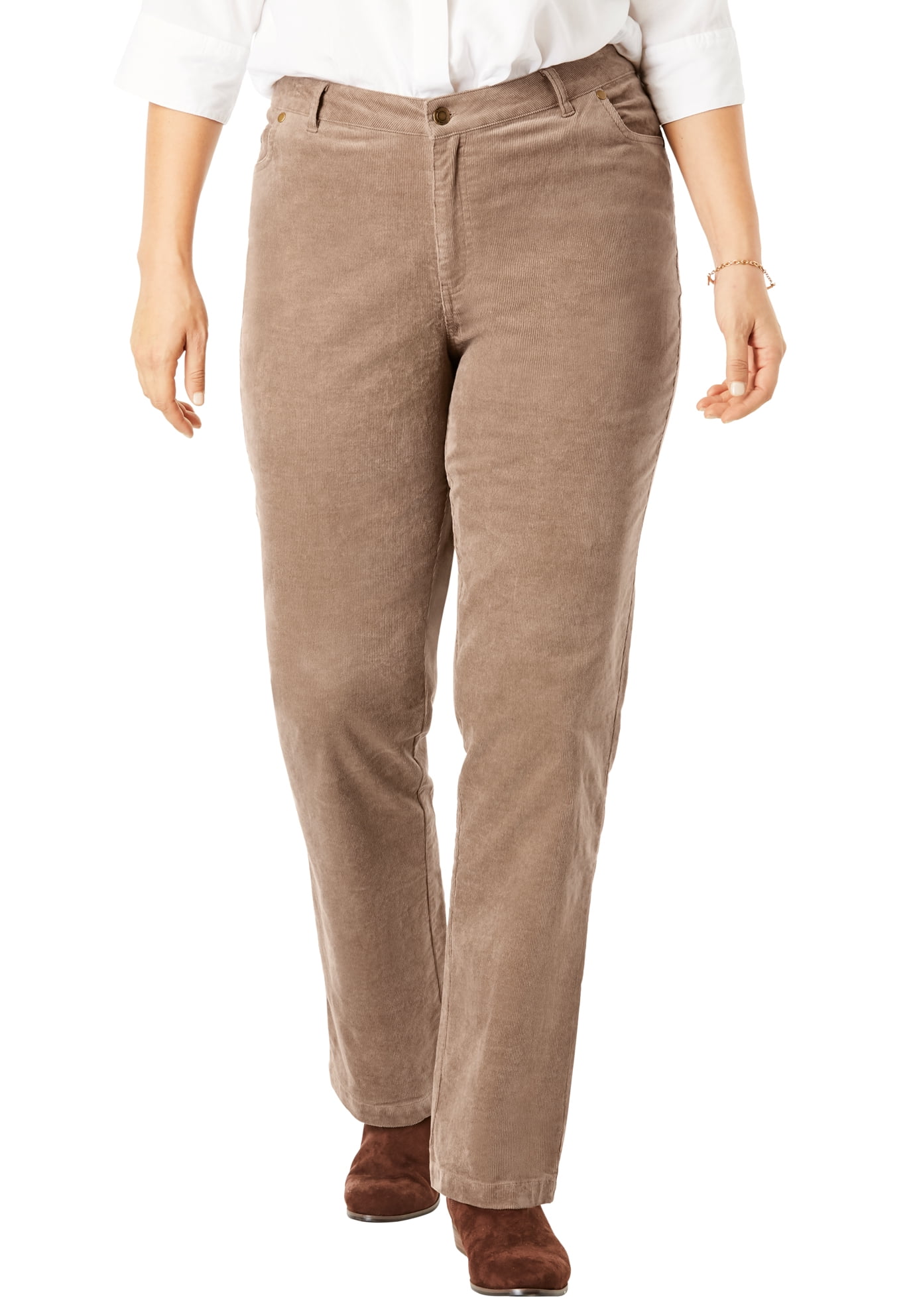 woman within corduroy pants