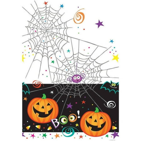 Plastic Pumpkin Pals Halloween Table Cover