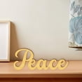 thumbnail image 4 of Wooden Words Sign Free Standing, Word Peace Wood & Acrylic Display Decorations for for Home Desktop Office Art Decorations 11" x 4.3" x 0.5", 4 of 9