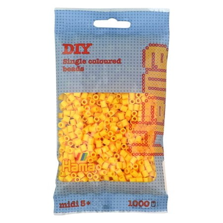 Hama Perles Midi Jaunes 207-03 1 000 Unités (3 Pack) / Perles à Fusible Assorties / Arts et Artisanat pour Enfants Créatifs 5+