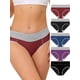 thumbnail image 1 of INSPIRAR CHIC Ropa interior de mujer de talla grande, paquete de 5, cintura alta, elástica, color burdeos, púrpura, negro, azul, negro oscuro, 1 of 6