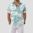 thumbnail image 2 of Mens Hawaiian Shirt Short Sleeve Button Down Shirts Tropical Floral Summer Beach Shirts,S-3XL, 2 of 7