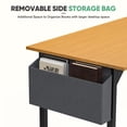 thumbnail image 5 of MAYEERTY 63 Inch Writing Desk with Fabric Drawers & Storage Bag, Modern Home Office Desk,Oak, 5 of 7