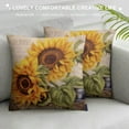 thumbnail image 3 of PIKWEEK  Throw Pillow Covers Christmas Decorative Couch Pillow Cases Pillow Square Cushion Cover for Sofa, Couch, Bed and Car (Sunflower), 3 of 5