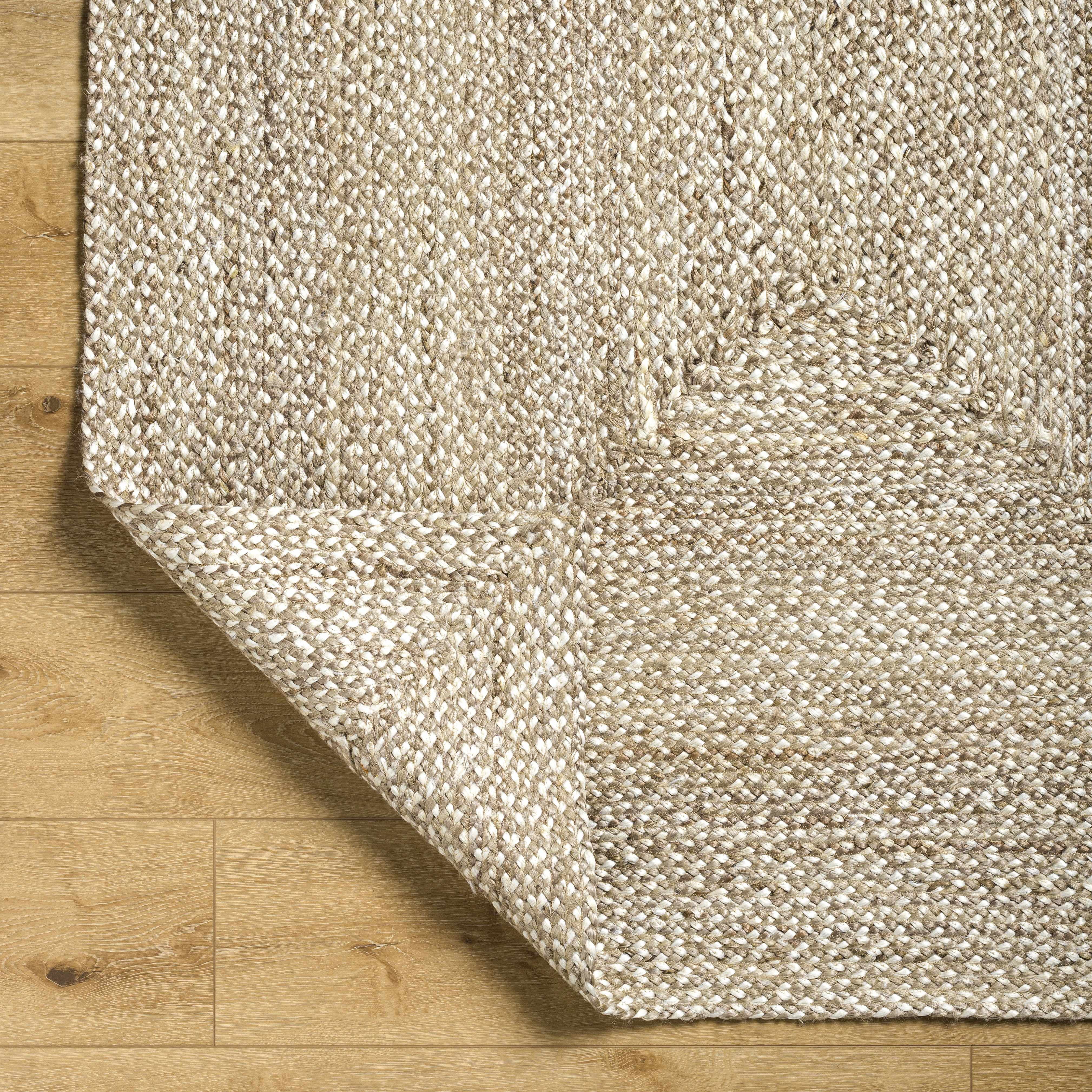 Hauteloom Elkie Jute Living Room, Bedroom Area Rug - Farmhouse - Lambswool - 5' x 7'6"