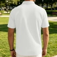 thumbnail image 5 of FAWUUDO Men's Collared Shirt Breathable Smooth Texture Soft Touch Structured Fit with Polished Everyday Style White, 5 of 5