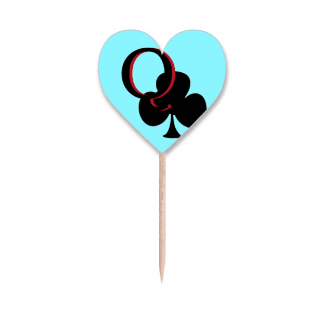 Bonheur Queen Club Q Poker Cure-Dents Drapeaux Coeur Lable Cupcake Pics