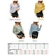 thumbnail image 2 of Camiseta mujer, Suéteres de punto de mujer Suéteres casuales de manga larga con cuello en V Abanopi Amarillo/Medio, 2 of 7