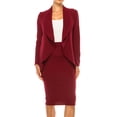 thumbnail image 5 of Women's Chic 2-Piece Suit Set - Open Front Blazer and Matching Pencil Skirt, 5 of 6