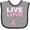 Heather and Black, variant on Inktastic Live Love Cure Breast Cancer Boys or Girls Baby Bib