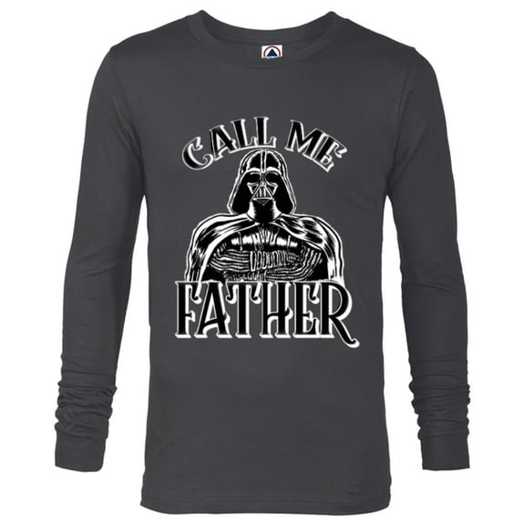 Star Wars Darth Vader Call Me Father Father's Day - Long Sleeve T-Shirt for Men - Customized-Charcoal Heather