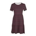 thumbnail image 4 of Clearance! Erwazi Women's Casual Summer Dress Short Sleeve T Shirt Dress Printed Tiered Swing Mini Dresses with Pockets, 4 of 5