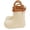 02Beige, variant on Toome Lightweight Kids Rain Boots for Toddlers and Preschoolers, Easy-On Mid-Calf Waterproof Boots with Handles for Boys and Girls